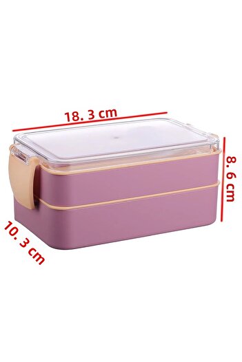 Dükkanönü Pink Fely 900 ml - Nutrition Container Set (Storage Container and Lunch Box)