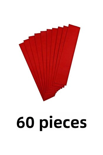 Ticon 60 Pieces 50*200 Cm Red Color Crapon Paper
