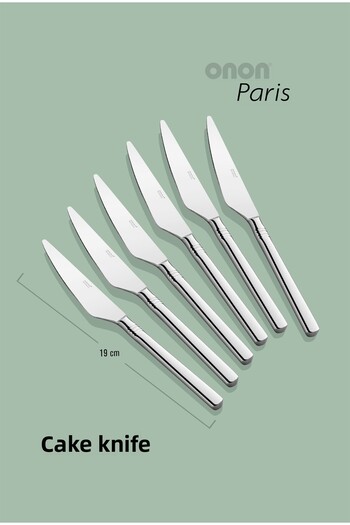 on-on 18/10 Paris Cake Blade - Set of 6