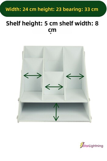 StarLightning White Color Model 4 - Desk Organizer, Document Shelf Desktop Organizer