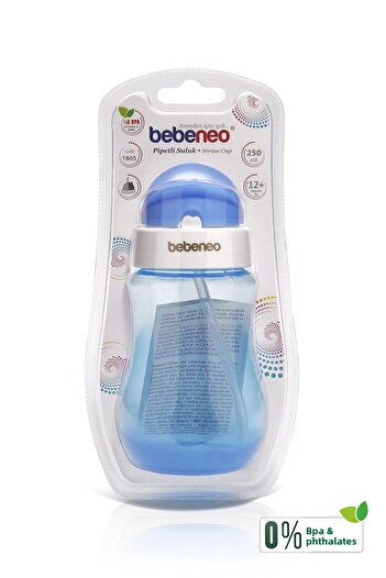 BEBENEO 250 ml Baby Drinker with Straw - Practical Lid, Bpa Free
