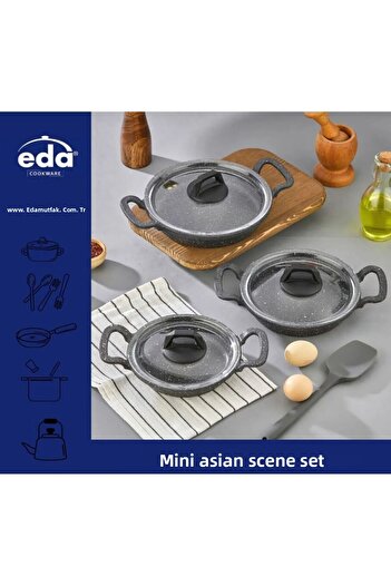 Eda 3 Piece Cast Iron Pan