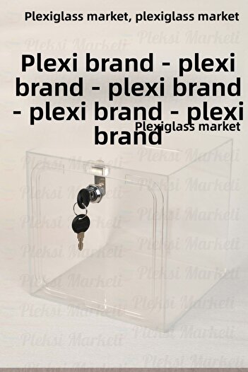 Pleksi Marketi Pleksimarketi - Plexiglass Donation and Charity Box 20X20X20C cm
