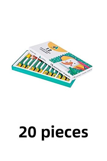 Adell 20 Pieces of 12 Colors Crayons