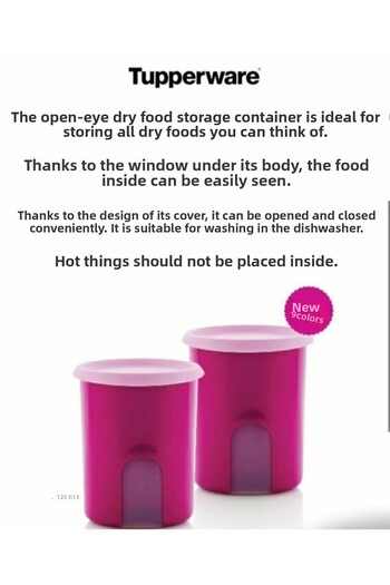 Tupperware Open Eye 1.25 Lt. Dry Food Storage Container Set of 2