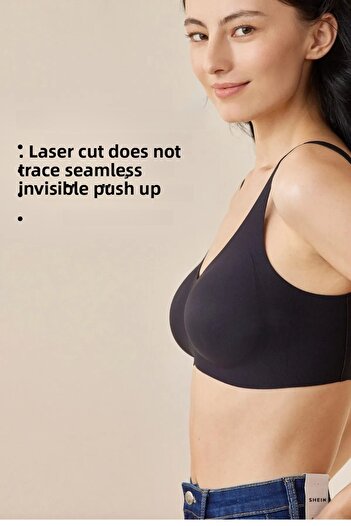 Bernato Laser Cut Seamless Gatherer Women's Bra – Non-Marking No-Show Seamless Sports Bra