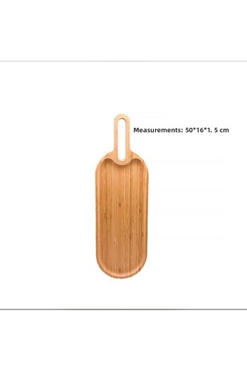 Altabi Bamboo Presentation Plate Presentation Plate with Handle 50X16 cm