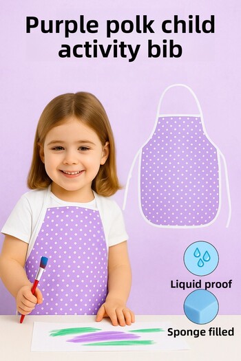 Morlay Activity Children's Apron – Nursery Kindergarten Activity Painting Apron with Liquid Proof Sponge 2-8 Years Old