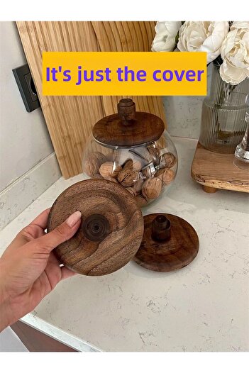 Bade Home Wooden Jar Lid, Wooden Lid, Jar Lid