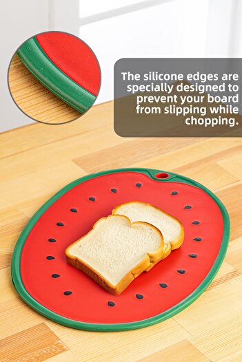 Meleni Home Fruit, Vegetable, Cutting Chopping Board, Fruit Shaped Cutting Board, Flexible Cutting Board-Watermelon Motif