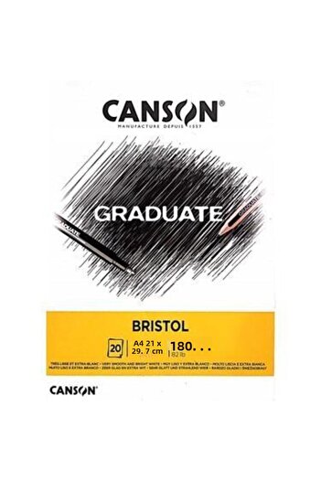 Canson Gradute Bristol A4 180Gr 20 Sheets