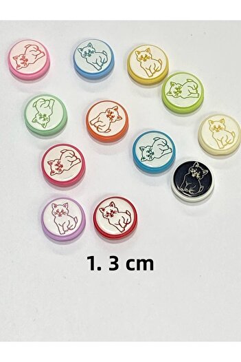 karantuhafiye 10 Orange Baby Buttons / Cat Model