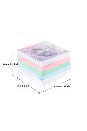 VUKİ Glitter and Watery Patterned Cube Memo Pad