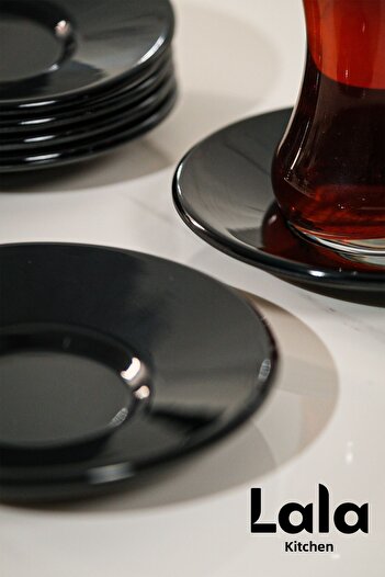 Lala Mutfak Gozde Tea Plate (6 Pieces, Shatter-Resistant)