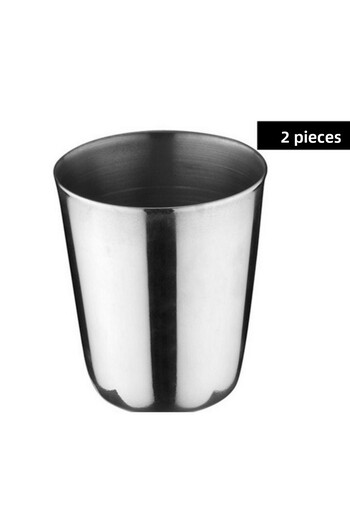 Coco Life 2 Pieces Stainless Steel Conical Cup |   Camping Cup 9 cm