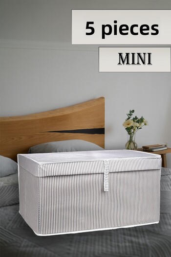 Nanteks 5 Pieces Multi-Purpose Organizer Box with Lid Base Storage 40X30X25 cm
