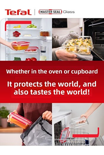 TEFAL N10410 Masterseal Bakable Glass Storage Container 1.3 L
