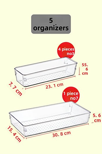 color house Σετ 5 Modular Organizer - 1 μέγεθος κουταλιού και 4 μεγέθη κουταλιού
