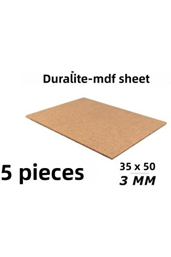 Cem 5 Pieces Duralite MDF Sheet 35x50 3mm Thickness - Picture Base