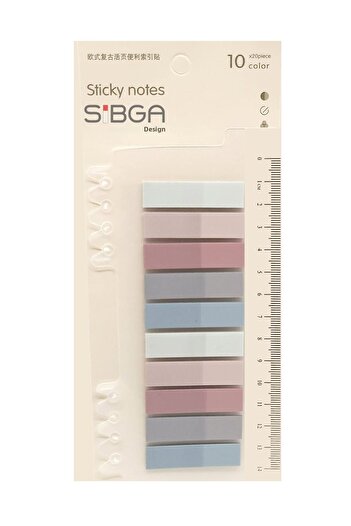 sibga tasarım Transparent Colored Post-It Note Paper - 200 Sheets Bookmark Sticker