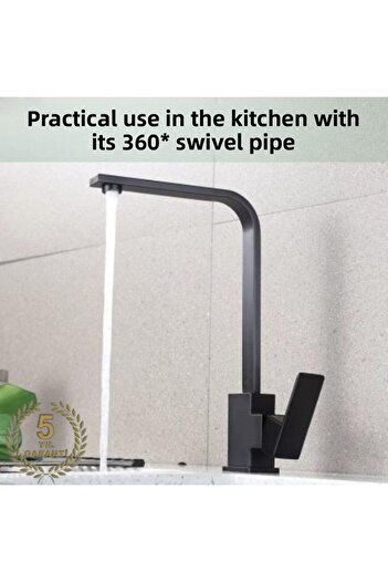 FLEKO Black Kitchen Sink Faucet