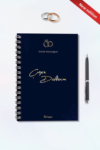 Evlilik Yolculuğum Dowry Notebook, Wedding Planner, Dowry List, Dowry, Promise, Engagement, Henna, Honeymoon, Spiral, 44 Pages.