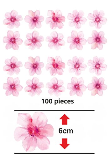 ENGINPRINT Pink Daisies Sticker Set 6 Cm 100 Pieces