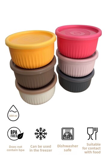 EVLE X Vipahmet Vacuum Storage Container Set of 6, 0.50 Lt