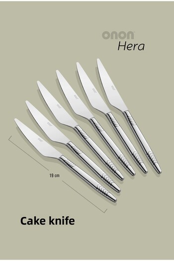 on-on Hera 18/10 Knife Cake - Set of 6