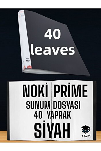 SEYFİKİRTASİYE 40 SHEETS BLACK A4 PRESENTATION FILE NOKY PRIME HIGH QUALITY BAG THICKNESS DOMESTIC PRODUCTION