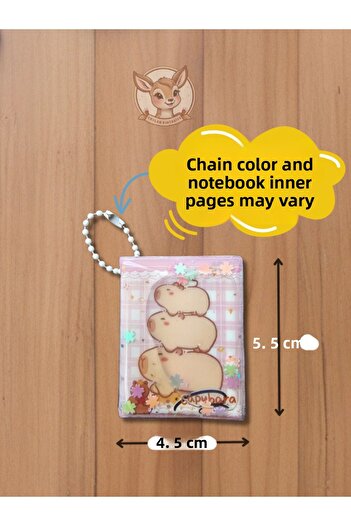 Çınar Kapibara Juicy Glitter Mini Notebook 4.5 cm X 5.5 cm Capybara (Single)