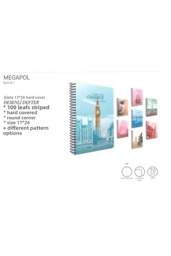 Gıpta Megapol 100ypLined 17*24 Hard Cover Notebook