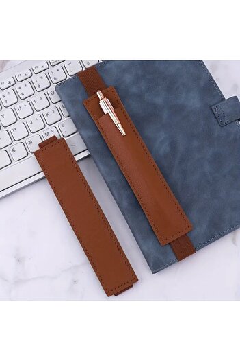 GlassySKY Solid Color Notebook Cover Pen Holder Pen Case Mini Pencil Box