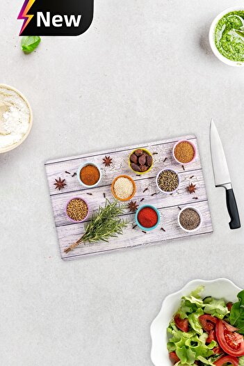 Decorita Festival of Spices |   Glass Cutting Board - Glass Cutting Board |   20cm X 30cm