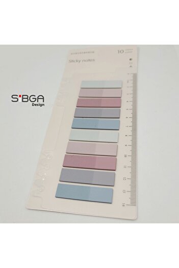 sibga tasarım Transparent Colored Post-It Note Paper - 200 Sheets Bookmark Sticker