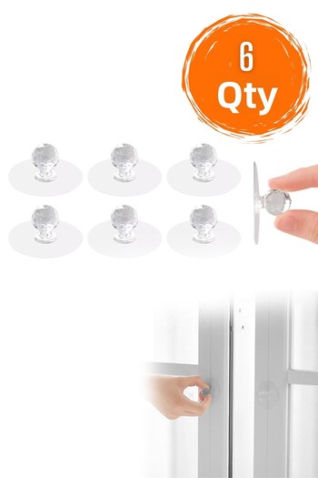 COZY SENSE Crystal Handle Handle 6Pcs Furniture Handle Crystal Look Drawer Door Handle Cabinet Organizer