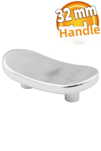 Badem10 Mobilier cu butoane Trend - Mâner cromat de 32 mm pentru sertar de bucătărie și dulap cu capac