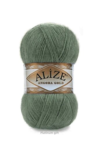Alize Angora Gold 5 Pack - 180 Mildew Green Knitting Lanyard