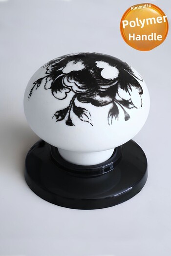 Badem10 Polymer Round Mushroom Knob (White) Black Furniture Kitchen Drawer Cabinet Cabinet Handle Handle Handles