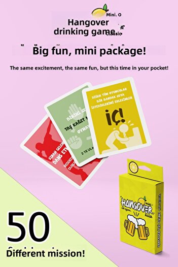 Planet Butik Mini Hangover Set of 2 - Classic and Girl's Drinking Game