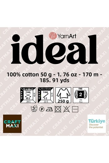 Yarnart Ideal - Πλεκτό Σπάντζο Ασπρόμαυρο-222