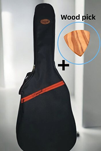 Donizetti Professional Acoustic Guitar Case - Waterproof, 10 mm Pad Soft Case and Wooden Plectrums Gift