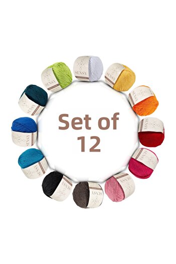 SENSY Premium 12 Τεμάχια 50 Γρ Baby Cotton Amigurumi και Punch (Παντς) Ιππί Set3