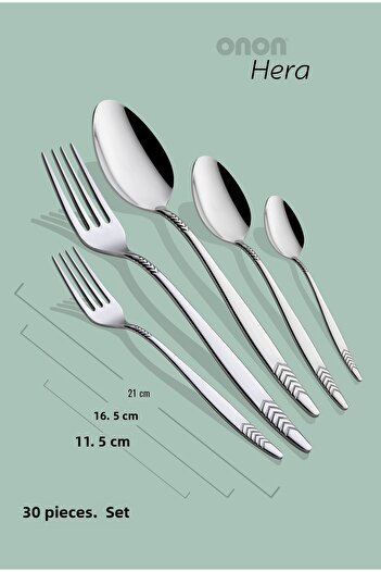 on-on Hera 30 Piece Fork Spoon Set 18/10