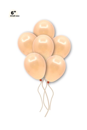Huzur Party Store Small Mini Size Salmon Colored Macaron Balloon 50 Pieces 6 Inch 15 Cm Party Balloon Soft Color Birthday Decoration