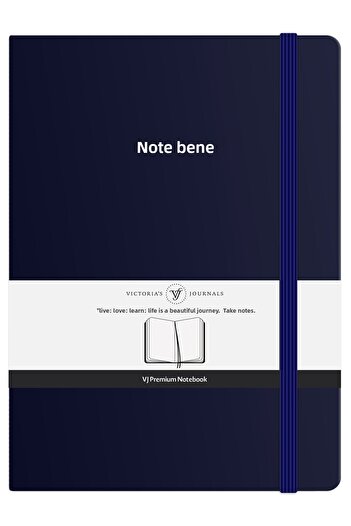 Victoria's Journals Nota Bene Premium Hard Cover Notebook, 14.8x21, Striped