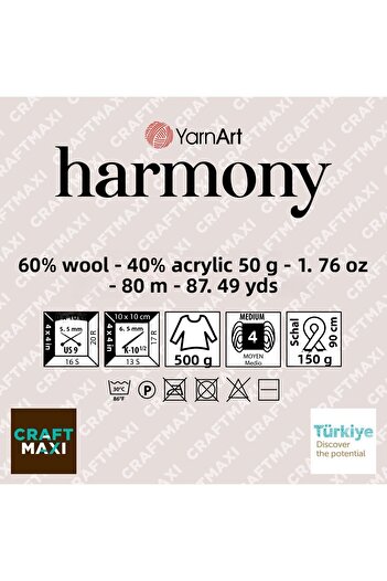 Yarnart Harmony Marbled Χέρι Πλεκτό Νήμα Marbled - A9