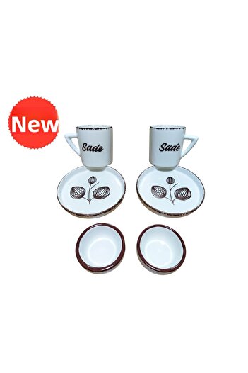Ganita home Coffee Cup Plain Written 2 Person 100 ml Double Size