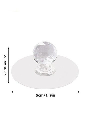 COZY SENSE Crystal Handle Handle 6Pcs Furniture Handle Crystal Look Drawer Door Handle Cabinet Organizer