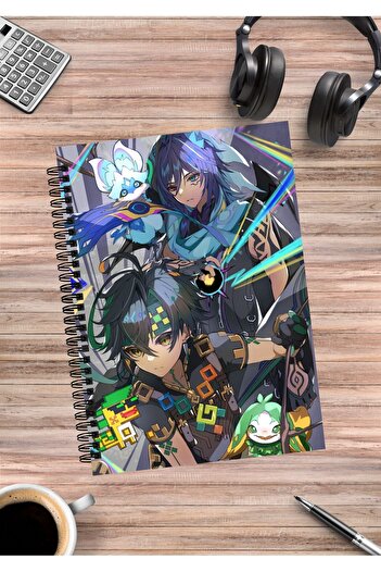 mertfigur Genshin Ororon Kinich Anime Spiral Notebook A5 (50 Sheets)